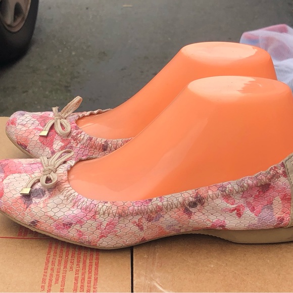 Paver Womens Pink Purple Sneak Skin Printed ballet slip on shoes Size 38/7US - Picture 4 of 13